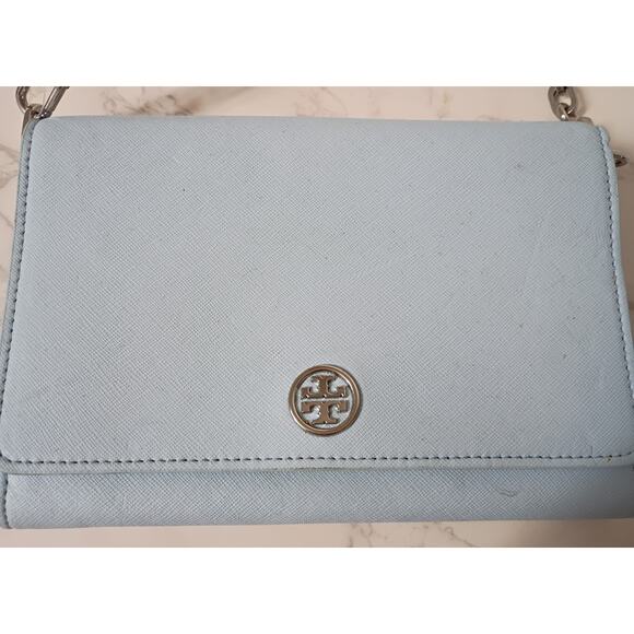 Tory Burch Robinson Blue Crossbody Bag - Picture 3 of 9